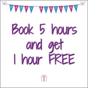 Book 5 hours and get 1 hour free