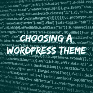 Choosing a wordpress theme